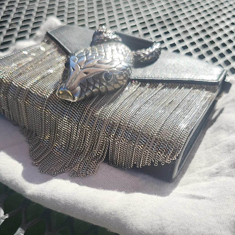 Saint Laurent Snake Crossbody Clutch - Picture 4 of 13
